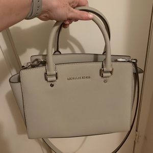 Michael Kors taupe crossbody bag
